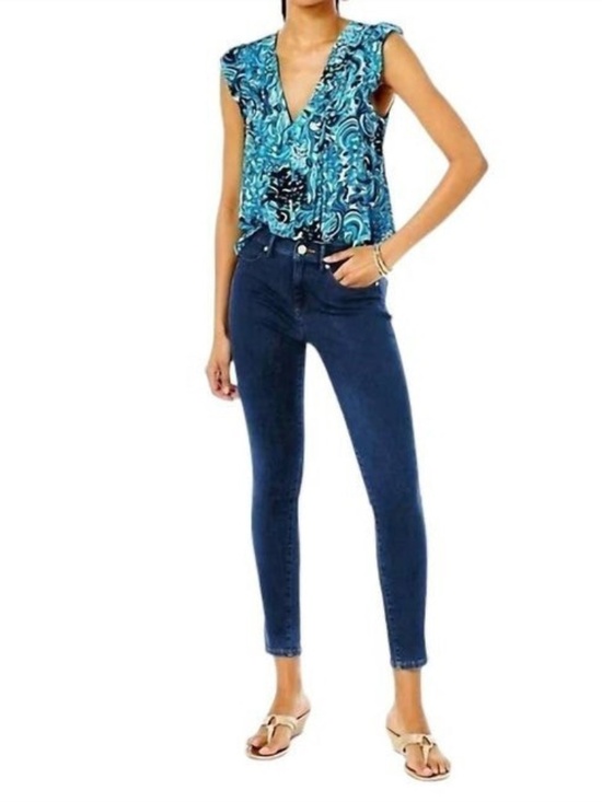 Lilly Pulitzer Denim - LILLY PULITZER Eagan High Rise Super Skinny Dark Wash Blue Jeans NEW